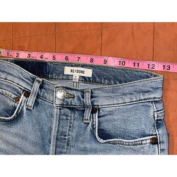 Re/Done 90s cropped distressed high-rise skinny jeans Women's Size 26 - Picture 6 of 12